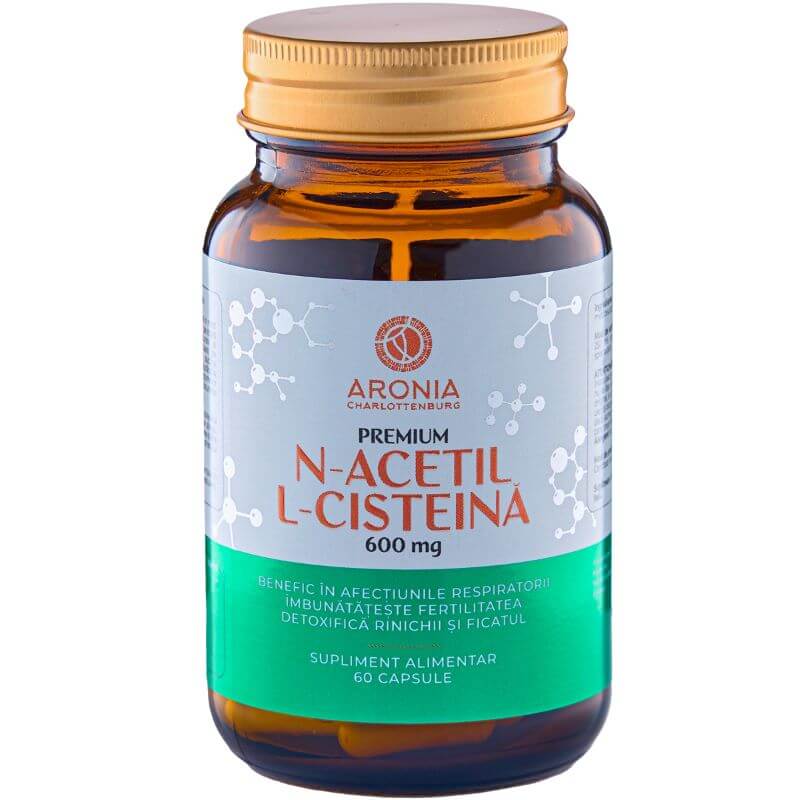 Premium N-Acetil L-Cisteină (NAC) la 600 mg — 60 capsule cu un aminoacid esențial pentru plămâni