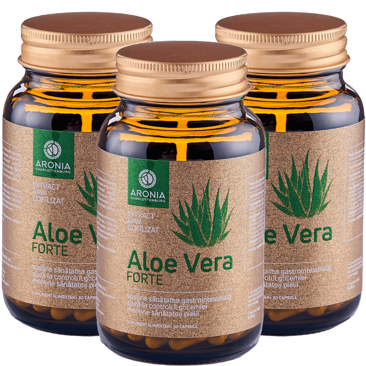 PROMO: 3 Flacoane Aloe Forte 60 Capsule