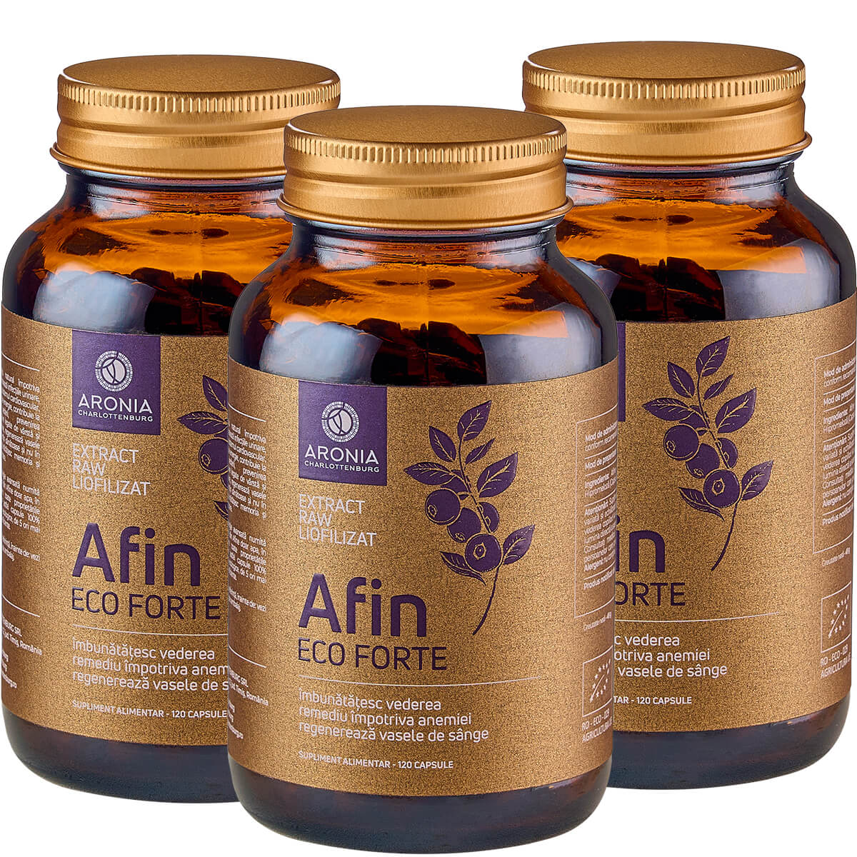 PROMO: 3 Flacoane Afin ECO Forte 120 Capsule