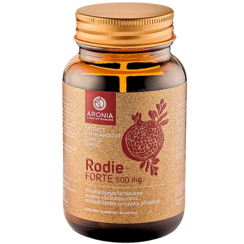 Rodie Forte la 500mg — 60 capsule din Rodie cu numeroase beneficii pentru corp și pentru minte