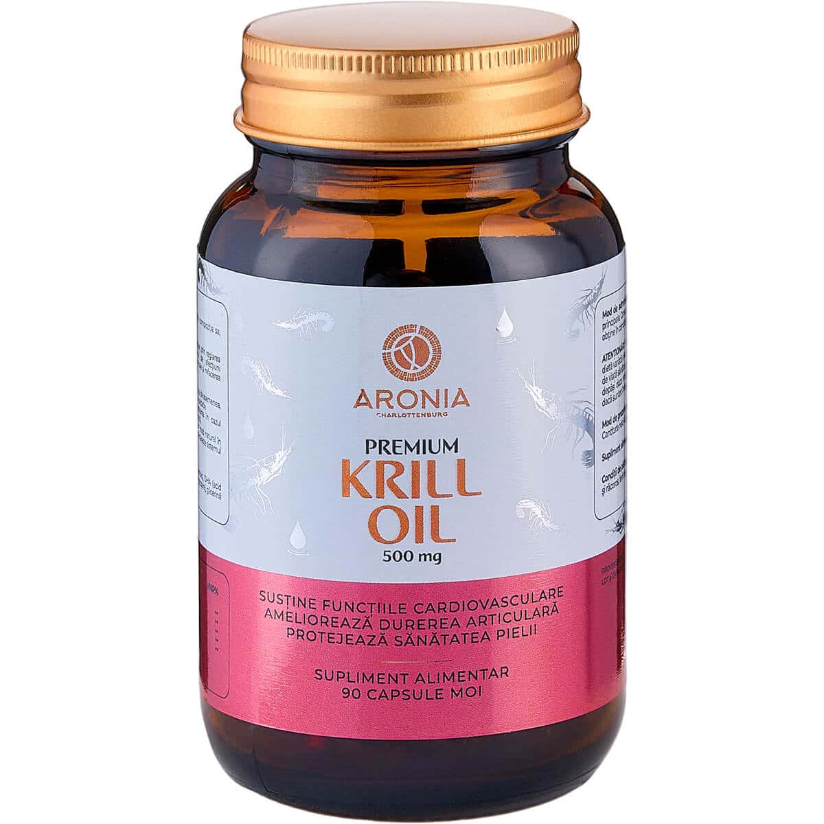 Premium Krill Oil 500mg — 90 capsule cu beneficii pentru inimă