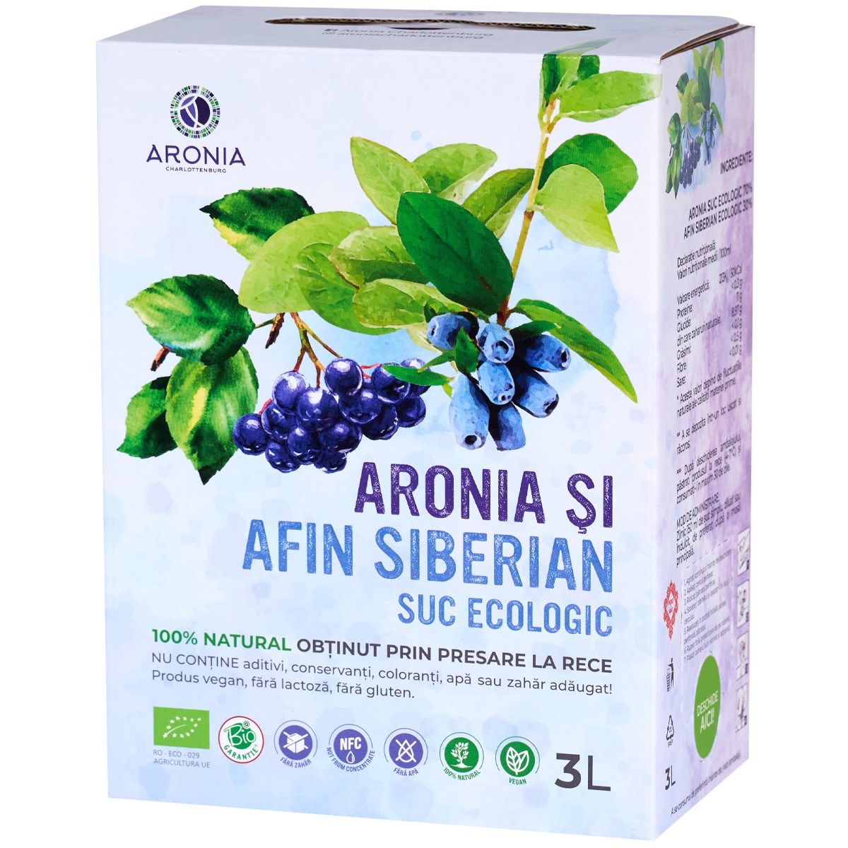 Suc de Aronia și Afin Siberian 3L ECO (RO-ECO-029)