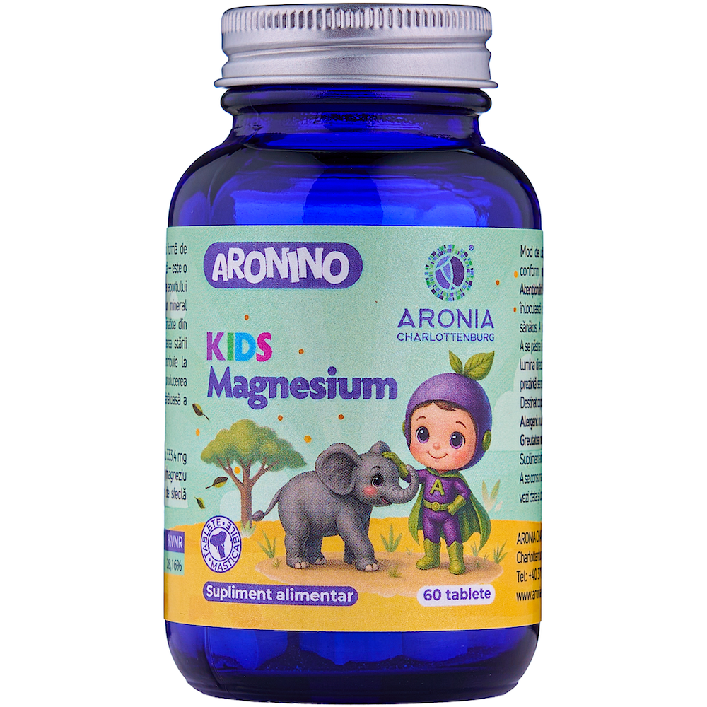 Aronino Kids Magnesium — 60 tablete masticabile care sprijină energia