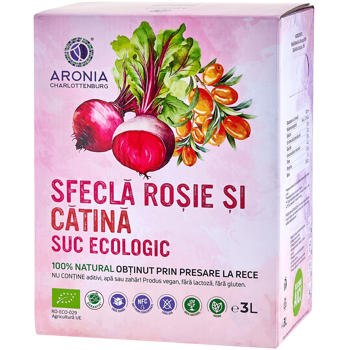 Suc de Sfeclă Roșie și Cătină 100% Natural și Ecologic la 3 litri