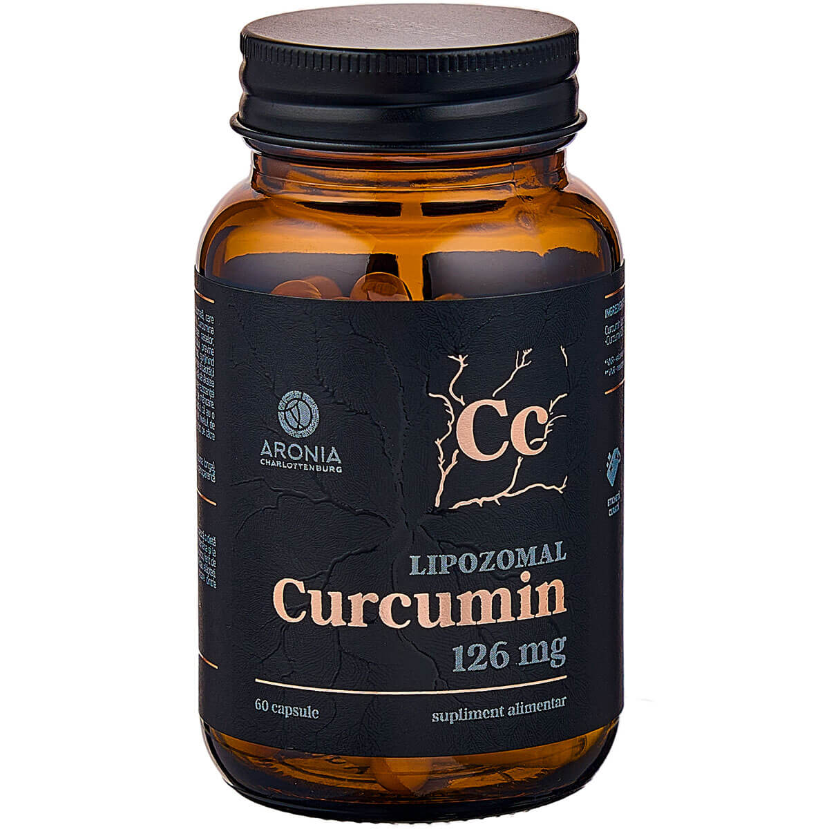 Curcumin Lipozomal — 60 capsule care conțin Curcumină și au capacitate de absorbție de peste 99% în organism