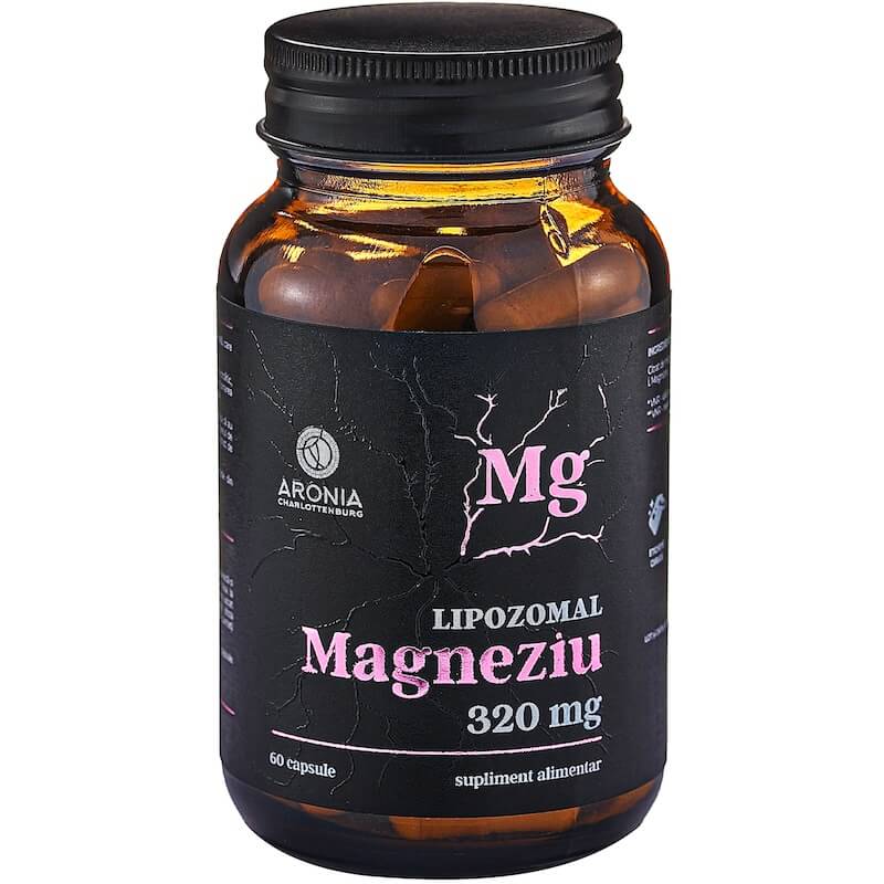 Magneziu Lipozomal la 320mg — 60 capsule cu capacitate de absorbție de peste 99% în organism