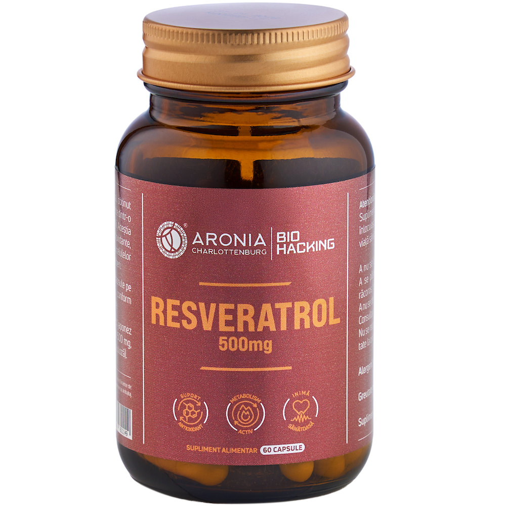 Resveratrol 500 mg — 60 capsule cu beneficii pentru longevitate