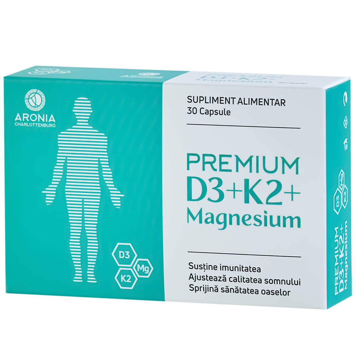 Premium D3+K2+Magnesium — 2 vitamine și 2 forme de magneziu care susțin imunitatea