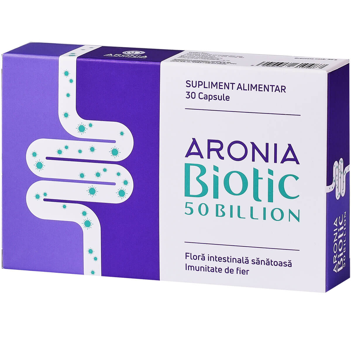 Aronia Biotic 50 Billion — probiotic și prebiotic premium care protejează microflora intestinală și sistemul digestiv