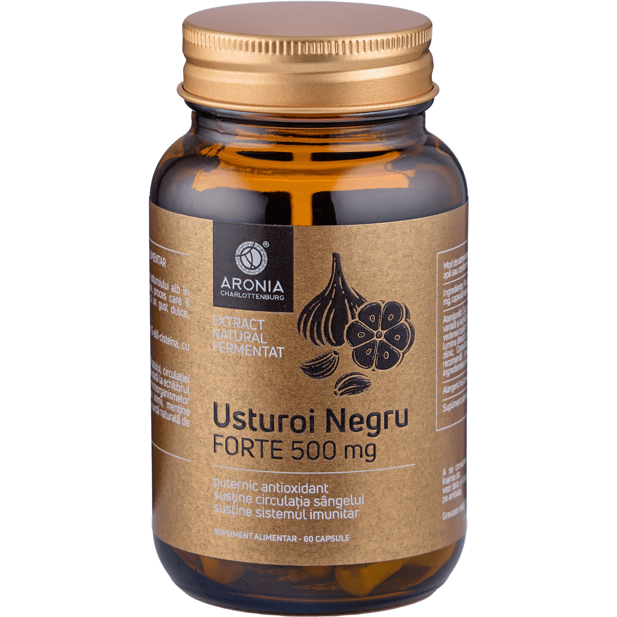 Usturoi Negru Forte — 60 capsule cu beneficii dovedite pentru circulație