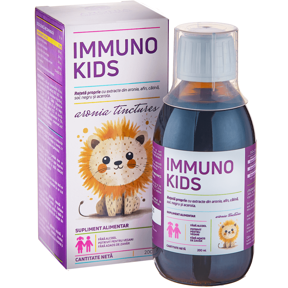 Immuno Kids 200ml — o formulă unică din 5 superfructe minune pentru susținerea imunității celor mici