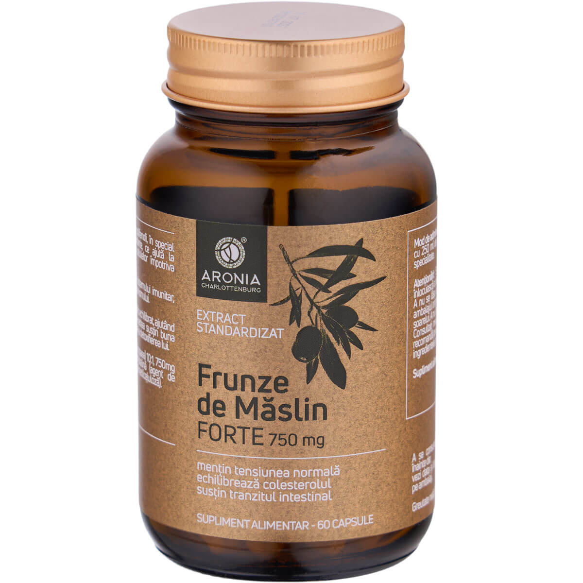Frunze de Măslin Forte la 750 mg — 60 capsule cu beneficii pentru tensiune