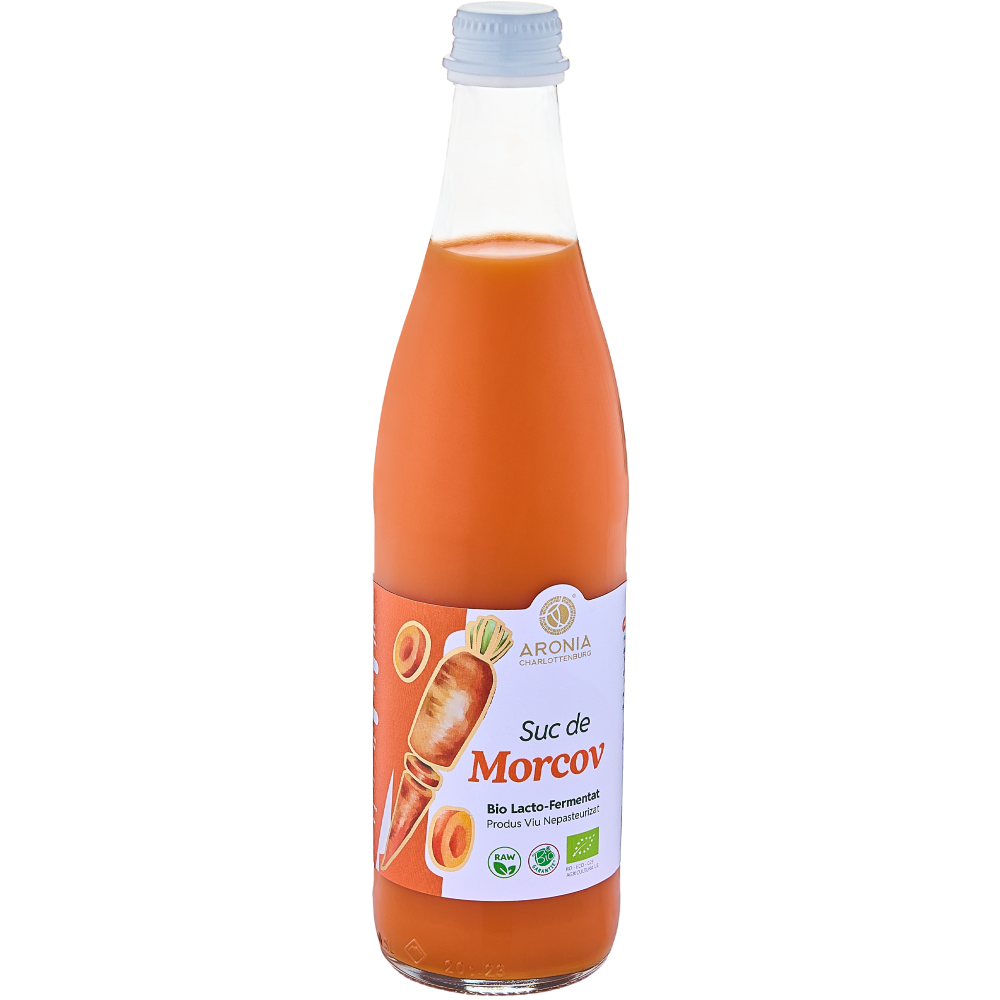 Suc de Morcov BIO Lacto-Fermentat – Produs Viu Nepasteurizat – 500ml
