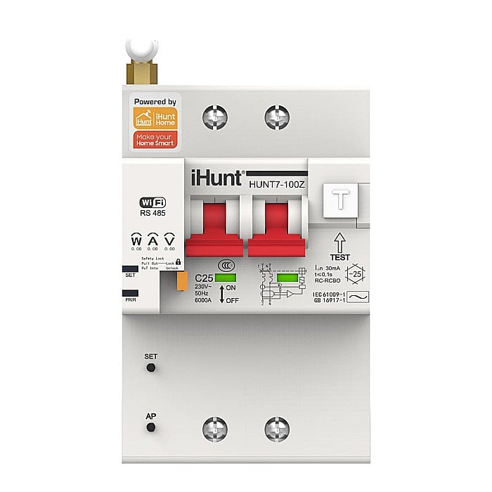 iHunt Home WIFI Smart Metering Leakage Circuit Breaker 2P 100A - Siguranta automata inteligenta cu contorizare