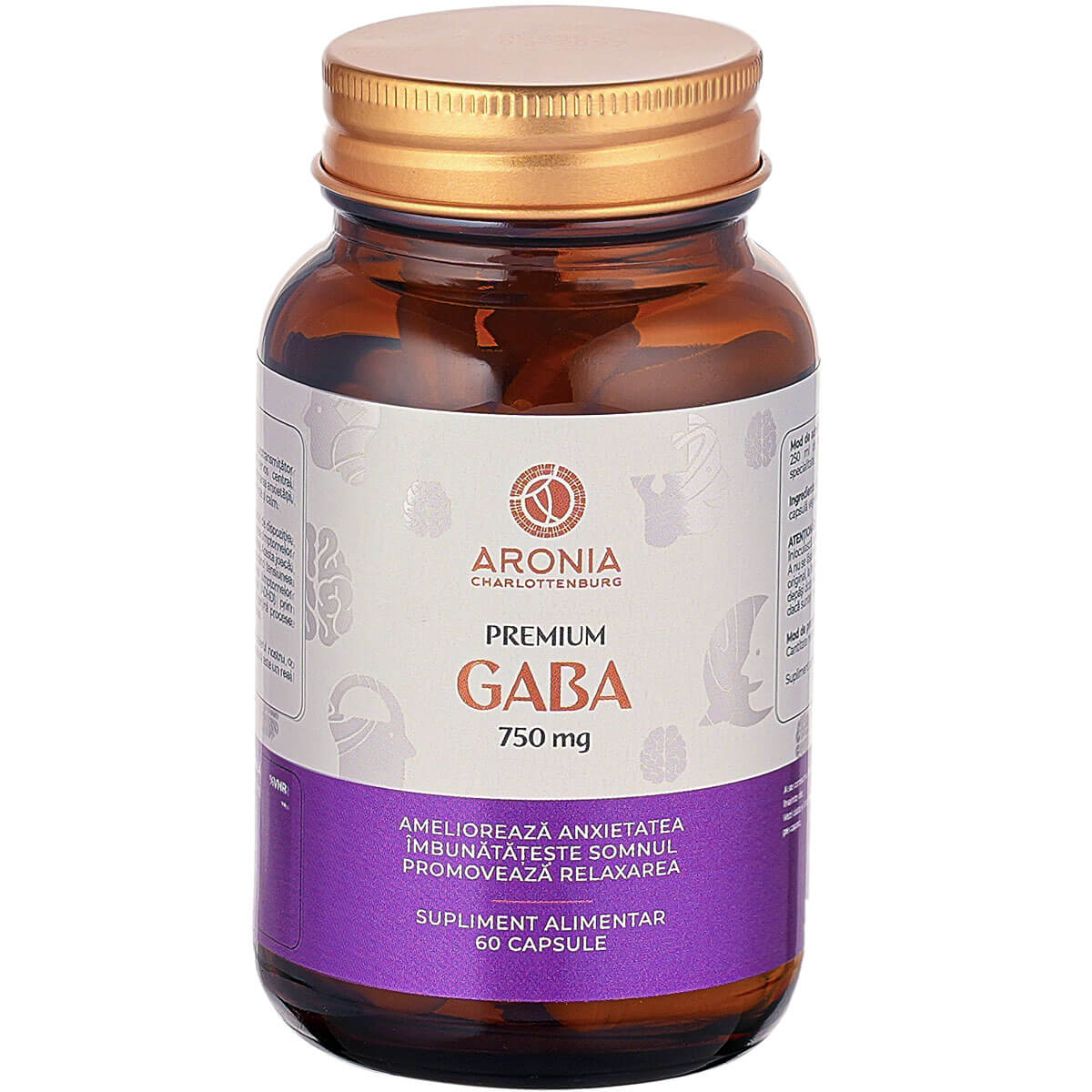 Premium GABA la 750mg — 60 capsule cu beneficii pentru calm