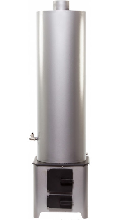 Boiler pe lemne FM Group din otel 90 L cu focar cu usi din tabla