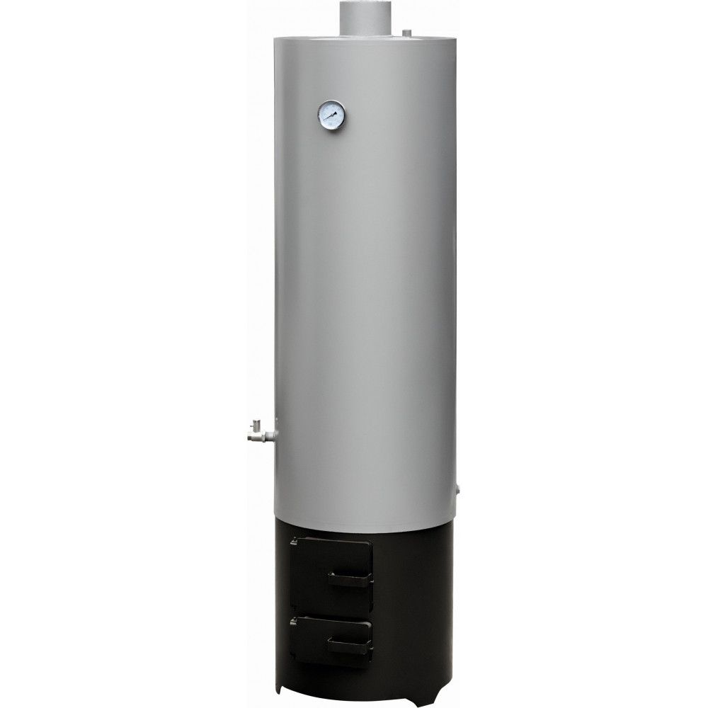 Boiler pe lemne FM Group din otel cu focar cu usi din tabla 120 litri