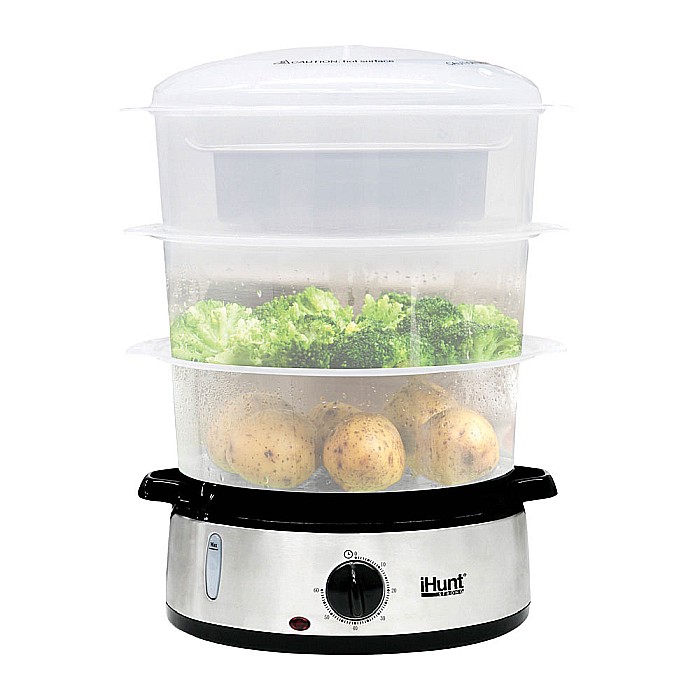 Aparat de gatit cu aburi iHunt Bro Food Steamer XXL 9L