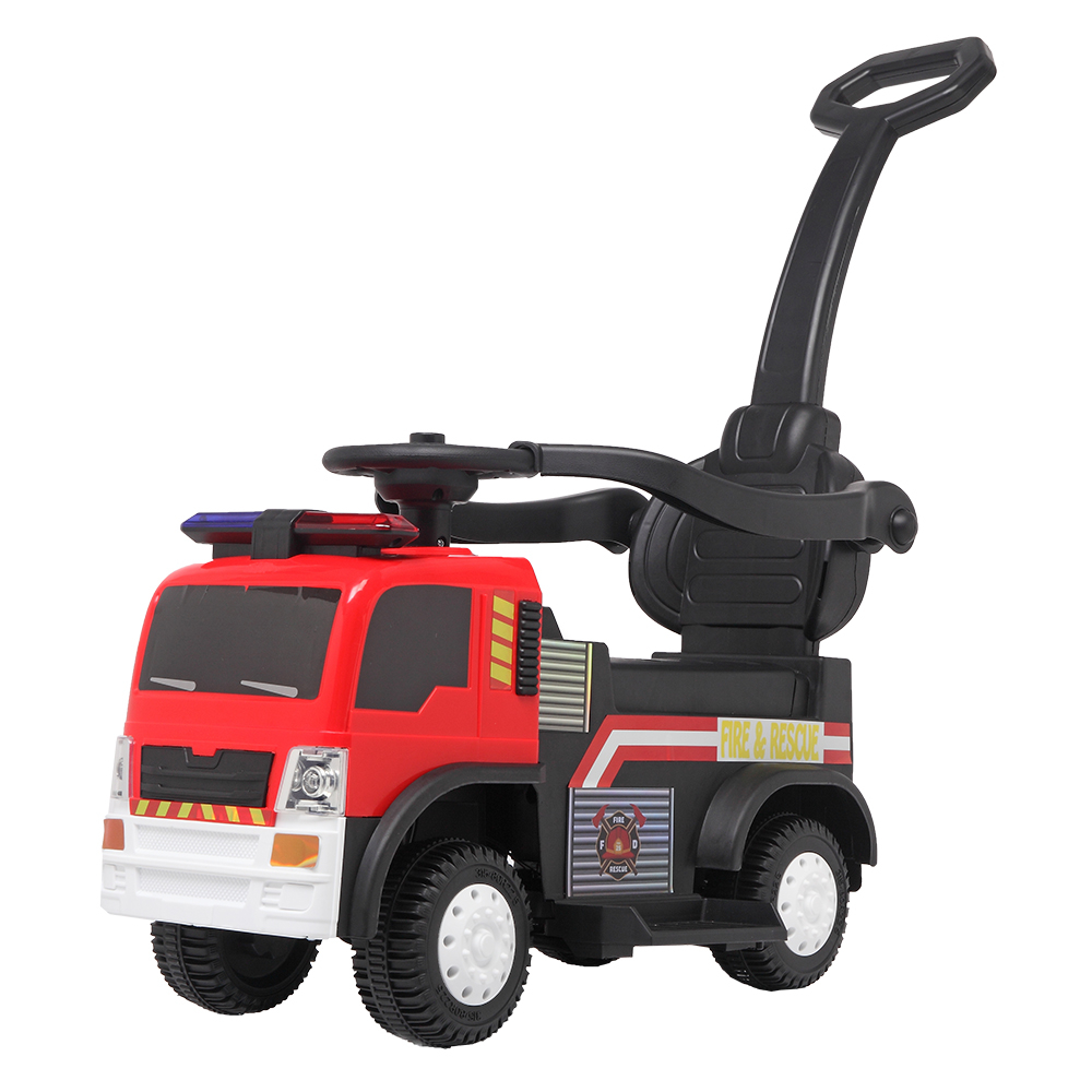 Masinuta electrica  camion cu maner 3 in 1 Kinderauto FireTruck 30W 6V