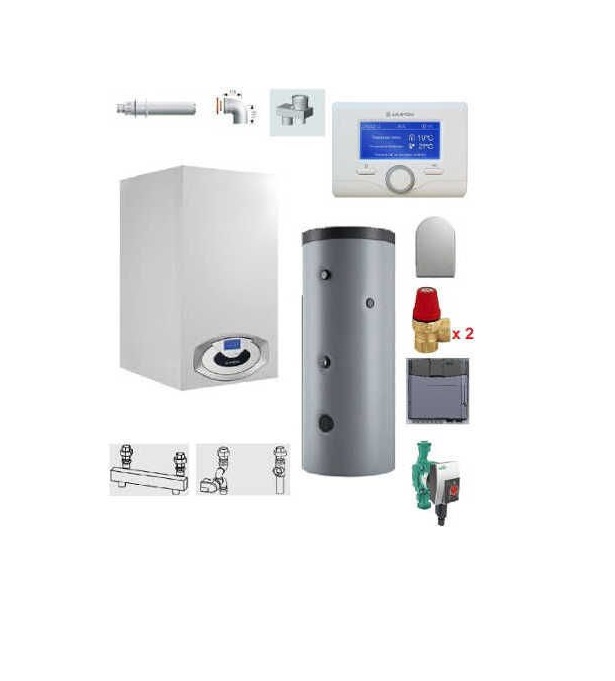 Pachet Centrala termica in condensare Genus Premium HP Evo 150 cu boiler Maxis CD1 800L