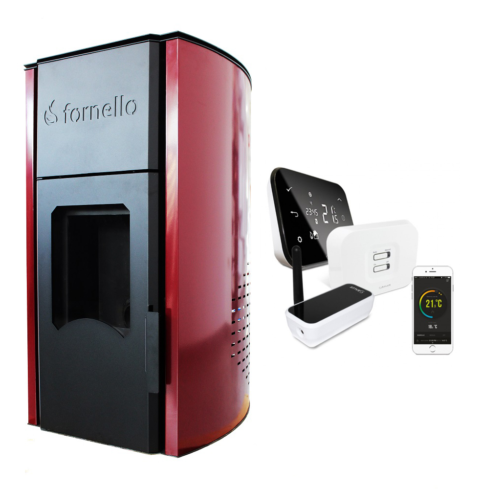 Pachet control de la distanta Termosemineu  centrala peleti Fornello Royal Bordeaux 25 kw