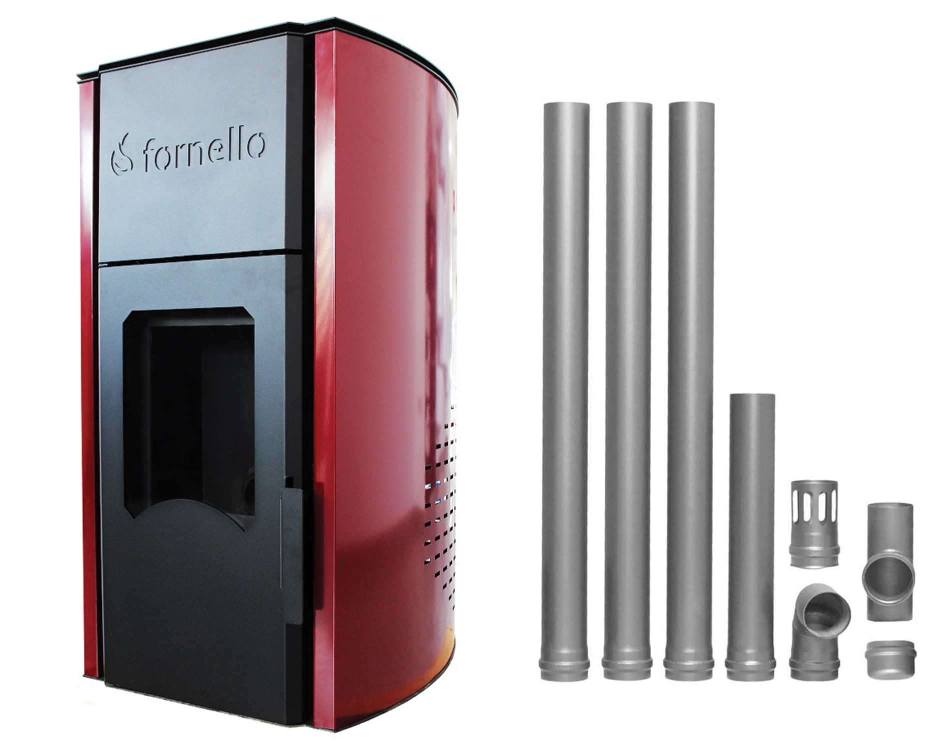 Pachet termosemineu centrala  peleti Fornello Royal 25 kw