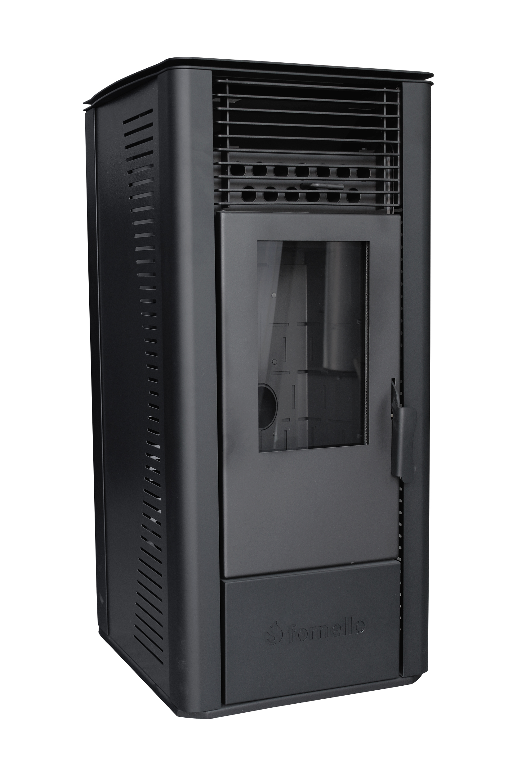 Semineu pe peleti cu aer cald