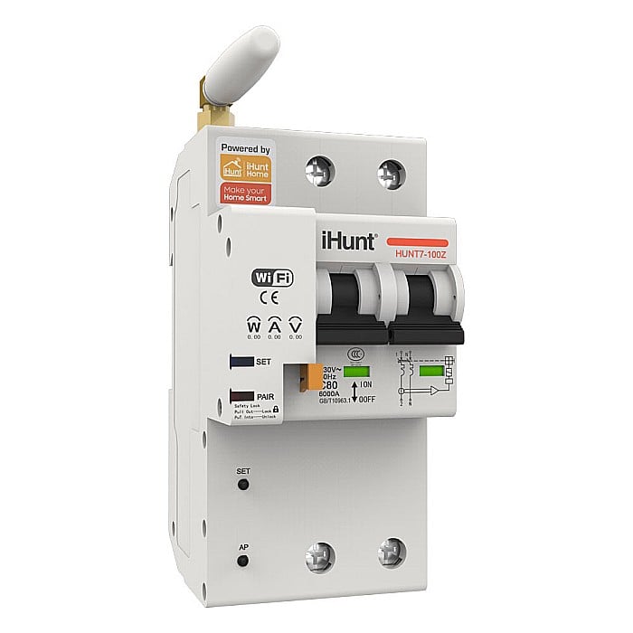 iHunt Home WIFI Smart Circuit Breaker with Metering 2P 32A - Siguranta automata inteligenta cu contorizare