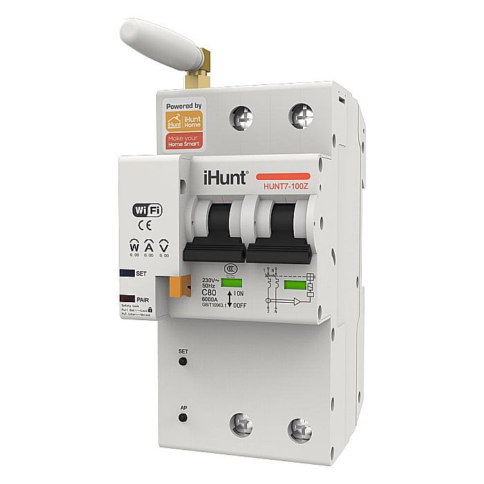 iHunt Home WIFI Smart Circuit Breaker with Metering 2P 16A - Siguranta automata inteligenta cu contorizare