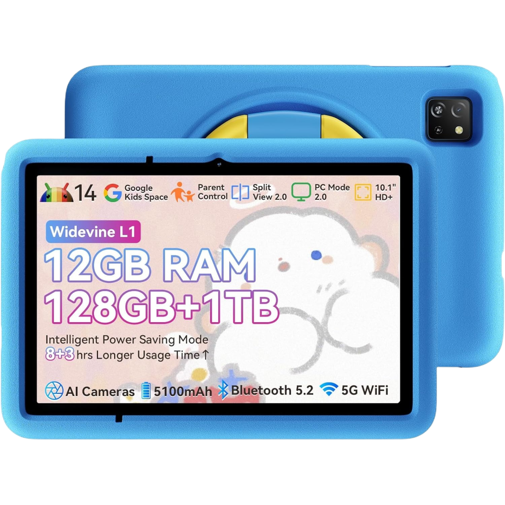 Tableta Blackview Tab A6 Kids WiFi 128GB 10.1-inch 5+8MP Stereo Control Parinti Blue