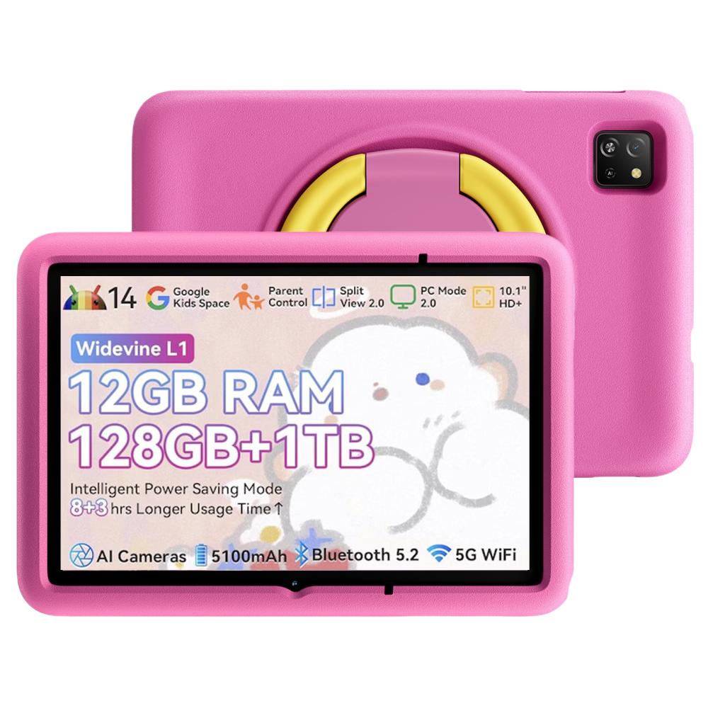 Tableta Blackview Tab A6 Kids Pink WiFi 128GB 10.1-inch 5+8MP Stereo Control Parinti