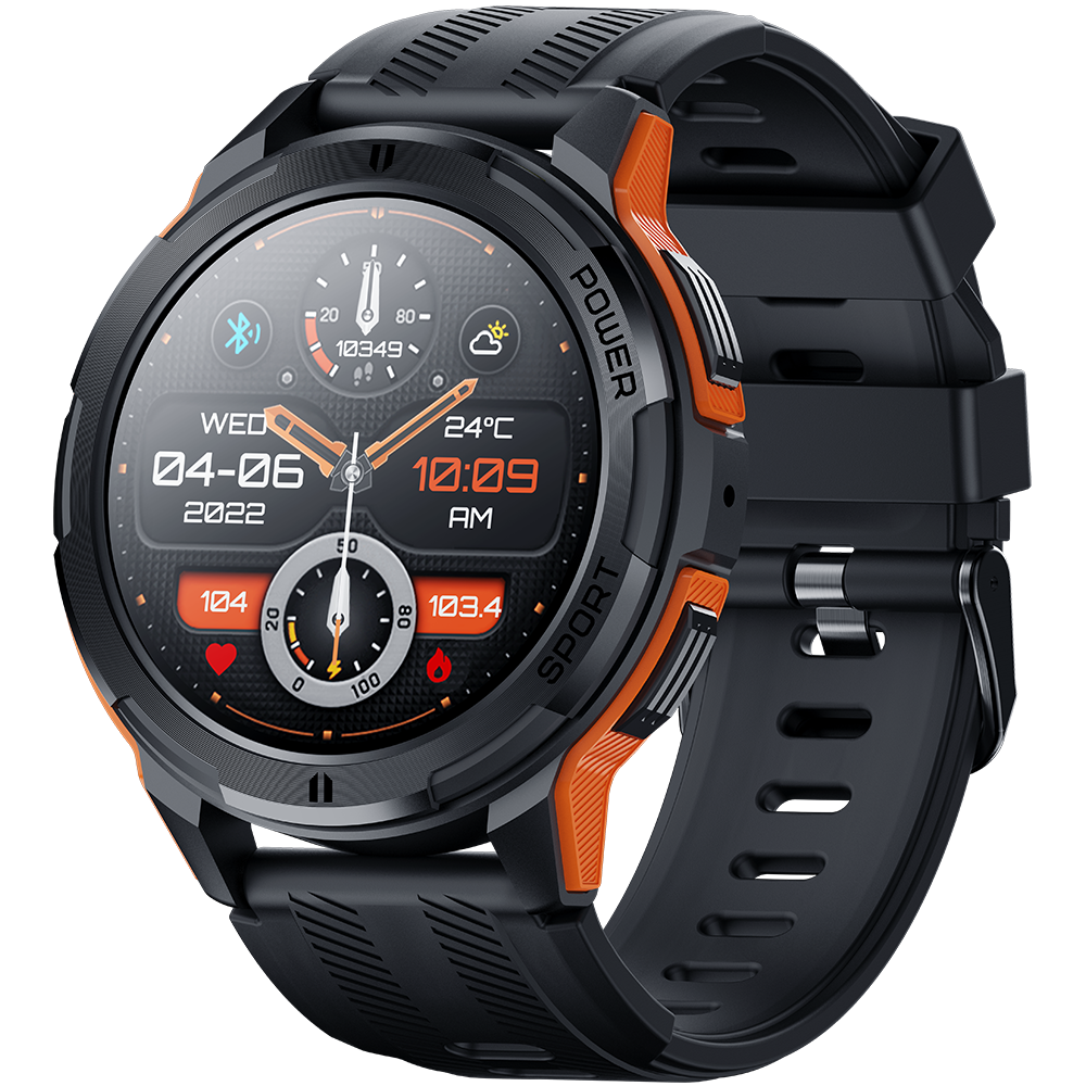 Ceas rugged Oukitel BT10 1.43-inch AMOLED 410mAh 5ATM Waterproof Orange