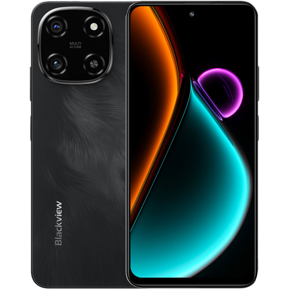 Telefon Blackview Color 6 4G 256GB IPS 90Hz 5000mAh Android 15 Black