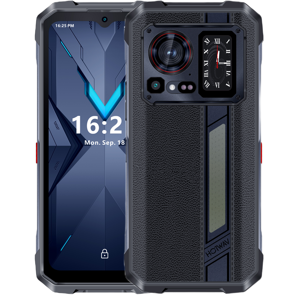 Telefon Hotwav Hyper 7 Pro Dimensity 7050 5G 256GB NFC Dual Screen Leather Black