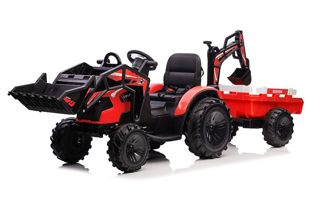 Tractor electric cu remorca pentru copii Kinderauto 720-T